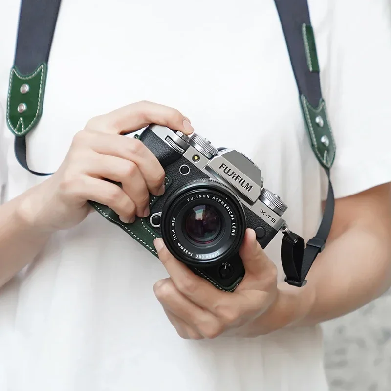 ل Fujifilm X-T5 حافظة كاميرا واقية ارتداءها XT5 كاميرا اليدوية حقيبة كاميرا جلدية حقيقية