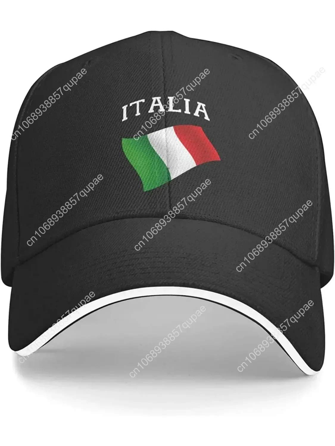 

Italy Italian Flag Sandwich Hat Adjustable Baseball Cap Casquette Fit Men and Women Dad Caps Mens Cap Four Seasons Casual