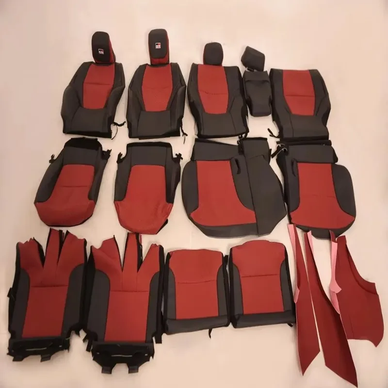 For Toyota Land Cruiser 100 Custom Car Seat Covers Durable Leather with Stain-Resistant Material Car Capes