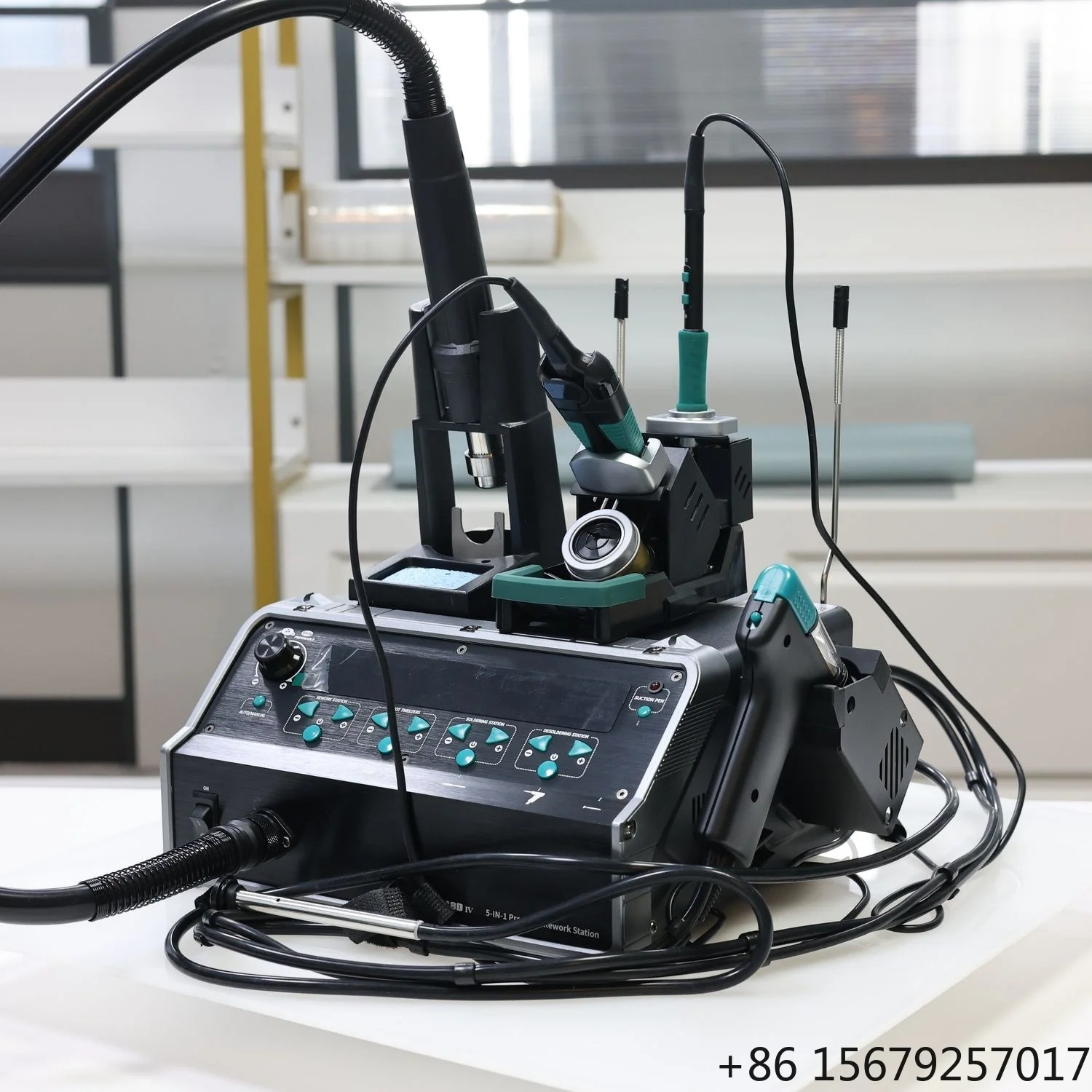 YIHUA-948D IV 5-in-1 Soldering Station Hot Air Gun Tweezers Desoldering Pump Vacuum Pen Phone Motherboard Repair