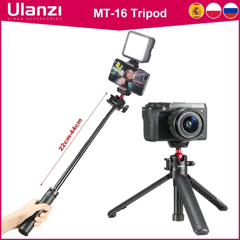 Ulanzi MT-16 Przedłużony statyw do tabletu z zimnym butem do mikrofonu LED Wideo Światło wypełniające Statyw do lustrzanki Smartfon