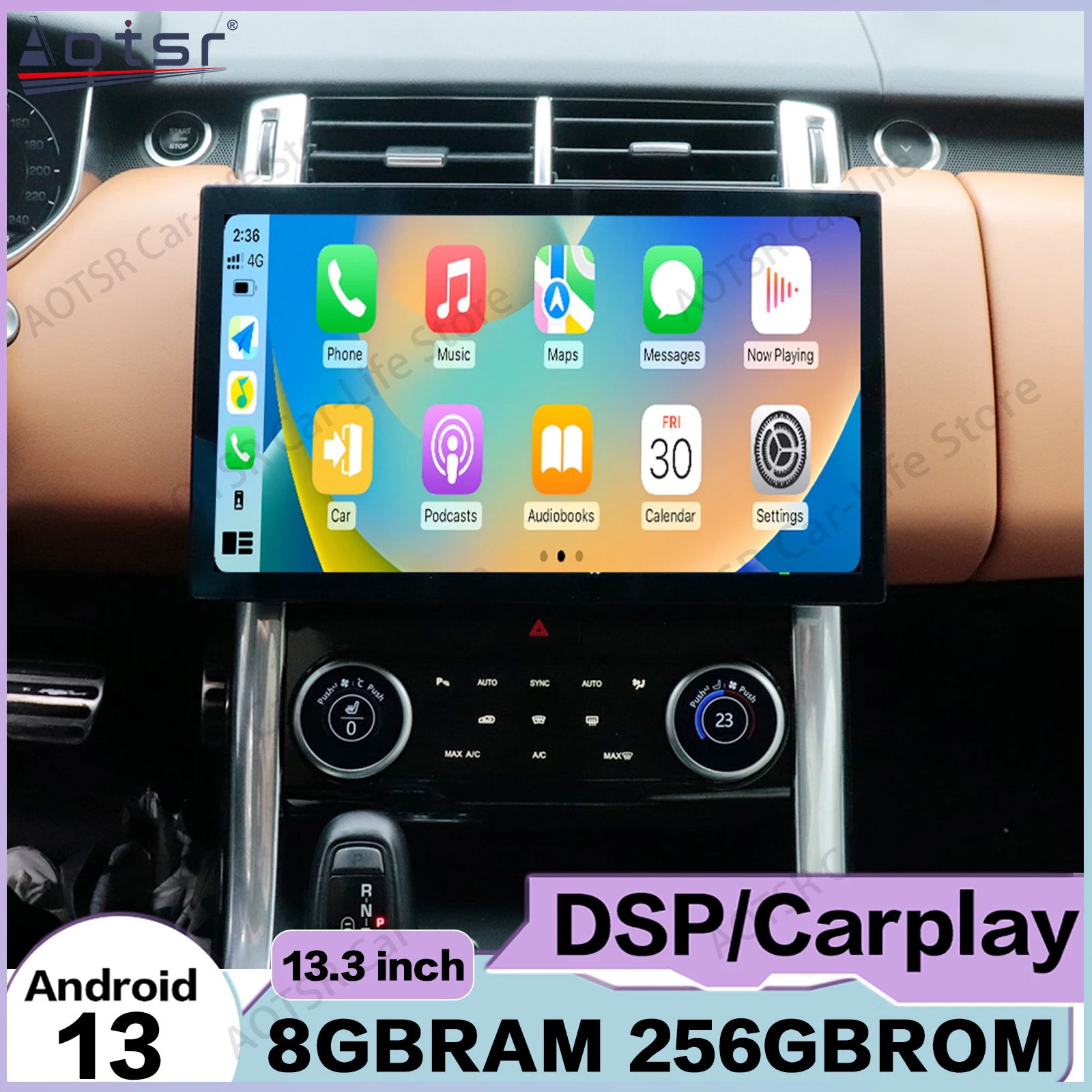 Android Radio Head Unit For Range Rover Sport L494 2013~2017 Car Stereo Multimedia Player GPS Wireless CarPlay Android Auto