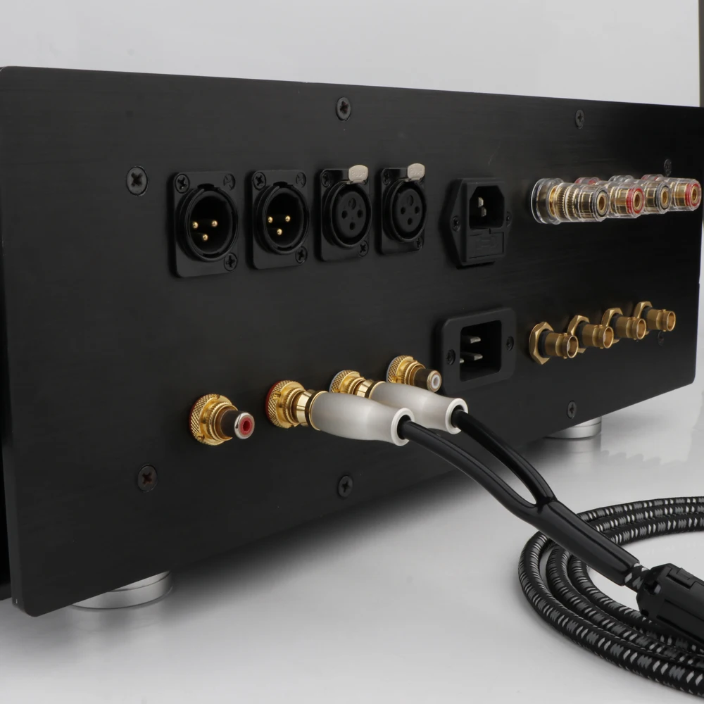 كابل صوت HIFI Rca إلى 2rca 4N OFC مضخم صوت RCA 1 ذكر إلى 2 خط ذكر لمكبر الصوت، DVD، التلفزيون، مكبر الصوت