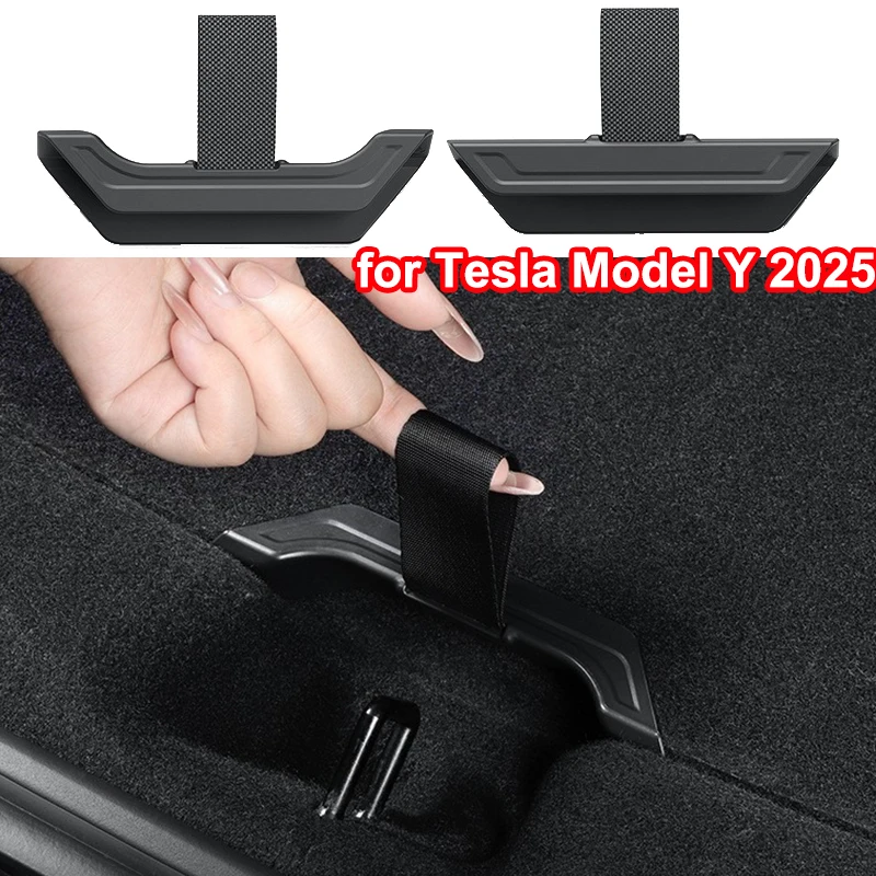 For Tesla Model Y Juniper 2025 Launch Rear Trunk Rope Pull Strap Draw String Tail Box Cover Handle Auxiliary Handle Accessories