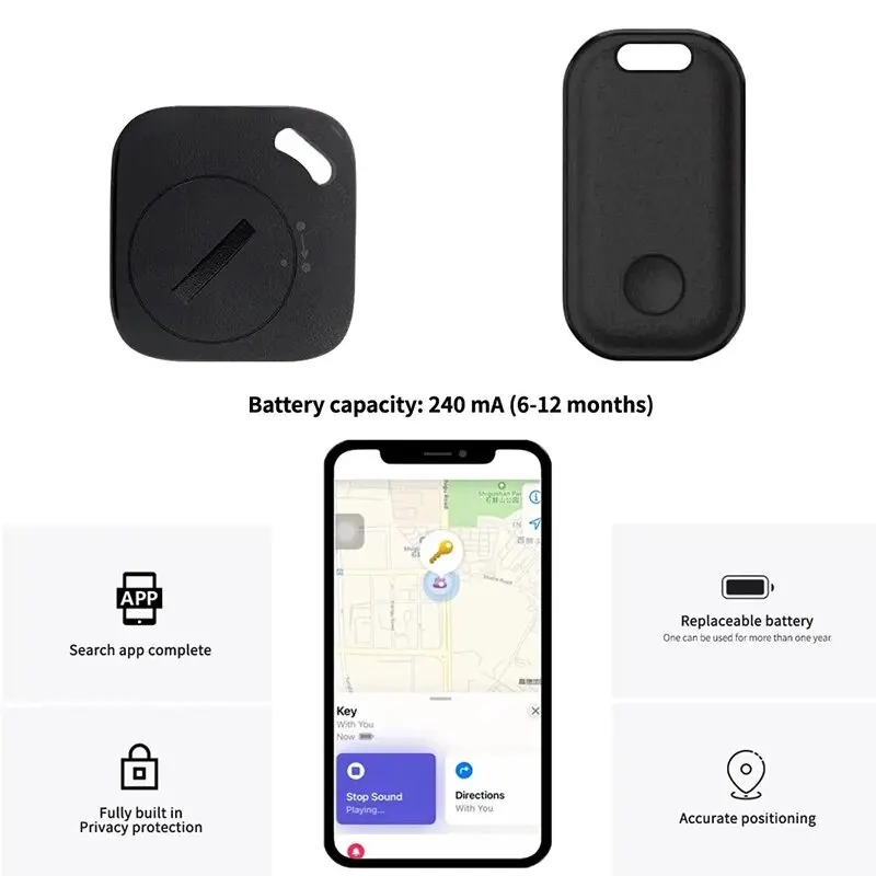 Smart Tag Mini Locator GPS Tracker Work with Apple Find My APP For Apple iPhone Replacement Key Wallet Bag Luggage Pet Finder