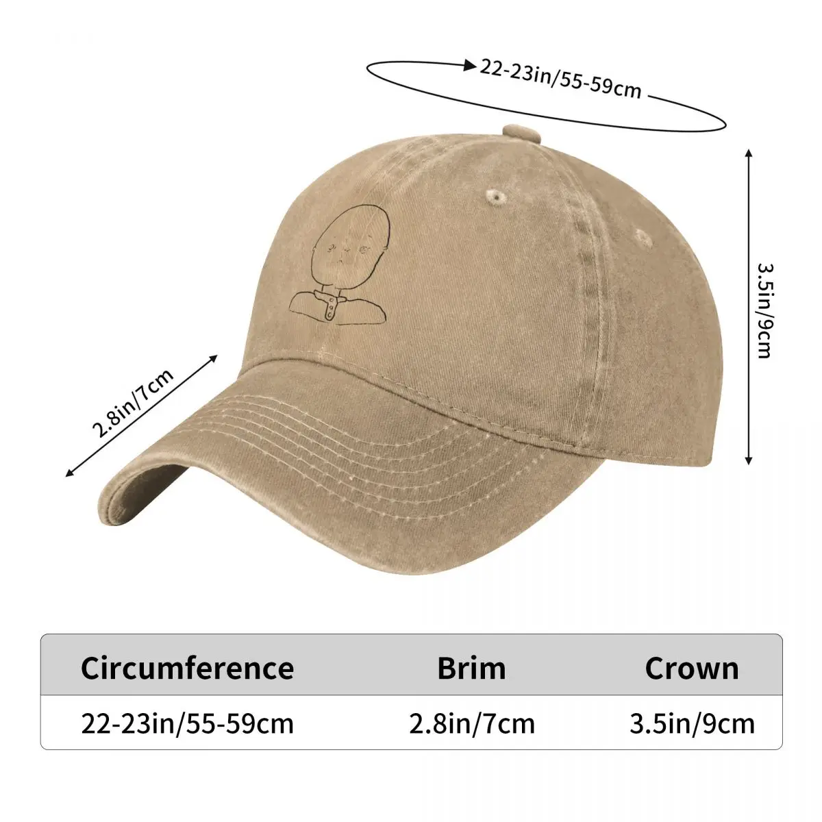 Caillou Outline Art Baseball Cap Running Hippie High Quality Hip Hop Hats Unisex Teens Casual Sun protection Baseball Caps