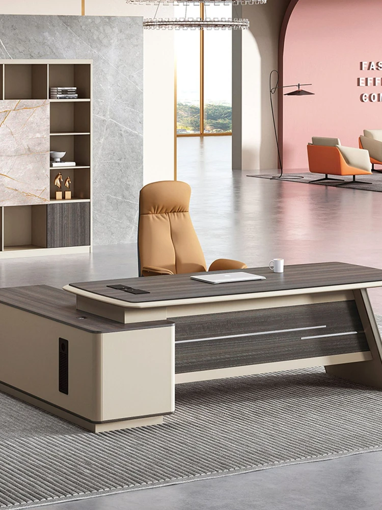 Simple Modern Executive Manager Office Desk for Boss Office Desk and Chair Combination Elegant Office Desk