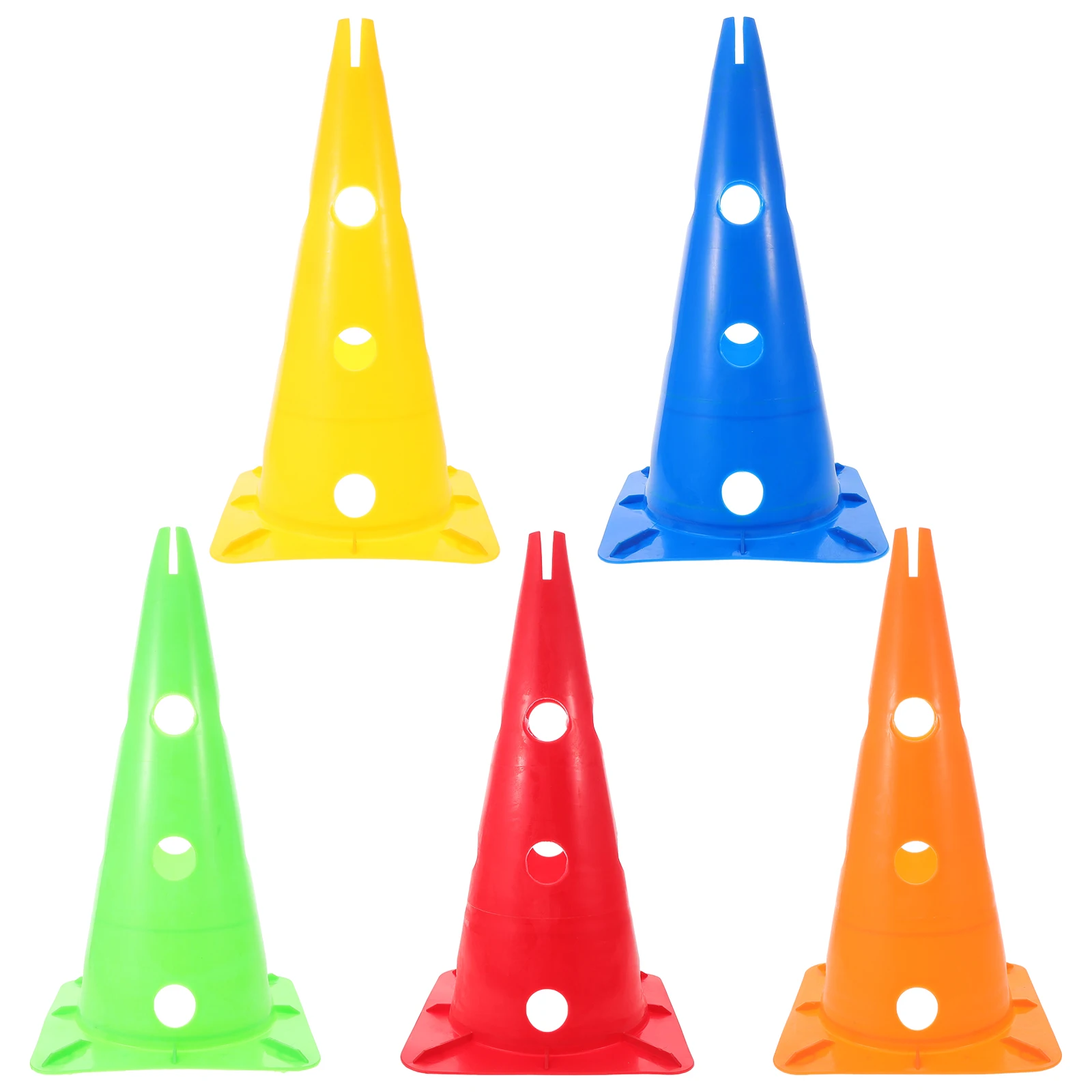 

5pcs Training Soccer Cones Football Drills Lightweight Pe Material Bright Colored Agility Markers Sports Equipment For Outdoor