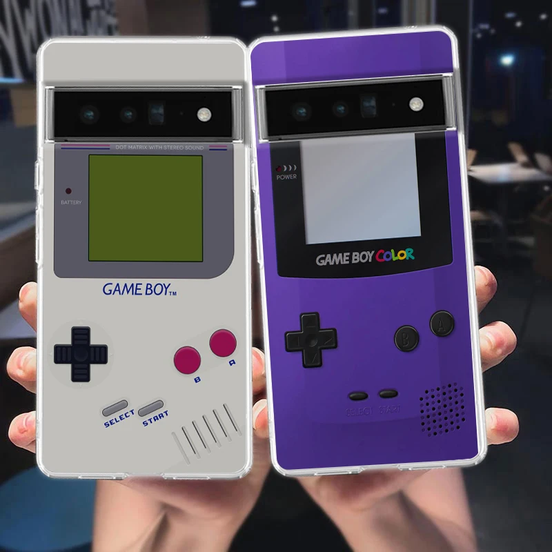 Gameboy Boy Game Phone Case For Google Pixel 8 7 6 Pro Soft TPU Shell For Pixel 6A 5 4 5A 4A 3A XL 5G Shockproof Clear Cover