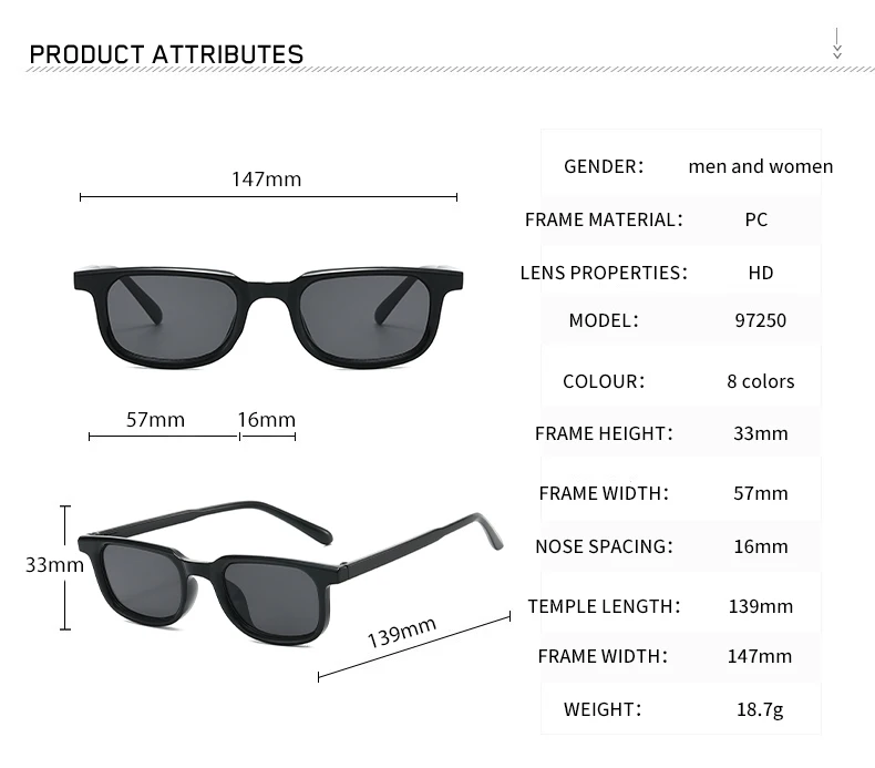 Damen Retro Vintage Bunte Kleine Quadratische Sonnenbrille mit Farbblockierung für Outdoor-Aktivitäten und Herren-Sonnenbrillen – Detail 8