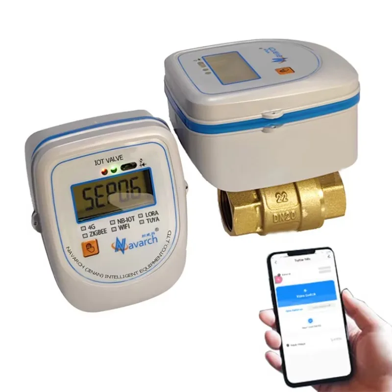 Válvula de agua inteligente de 3/4 pulgadas, interruptor de válvula inteligente Wifi, válvula de riego Wifi inalámbrica para hogar inteligente