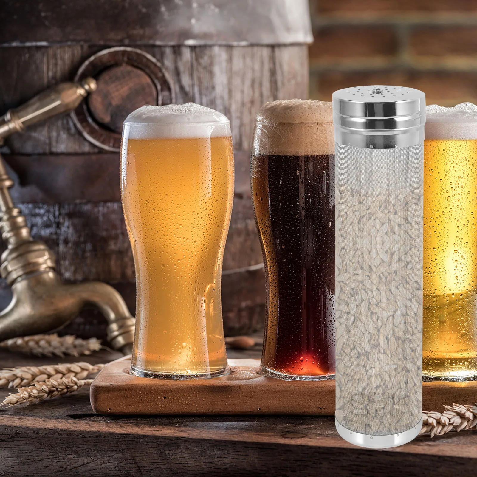 

Wine Filtering Tube Stainless Steel Beer Strainer Hop Filter Mesh Basket Filter Net for DIY Beer Brewing Accessories