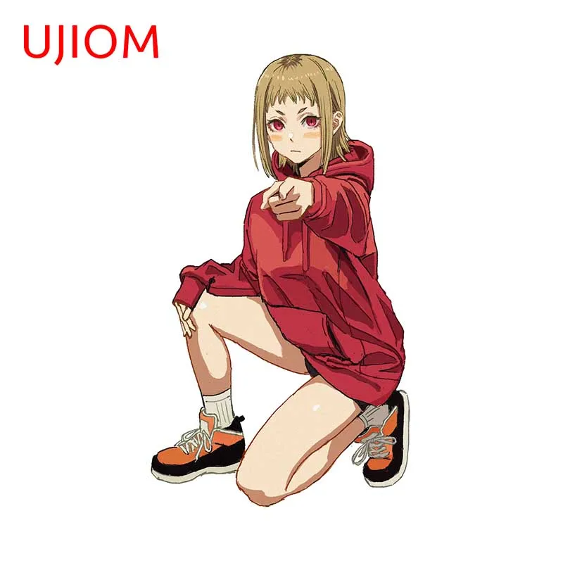 UJIOM 13cm X 7.4cm 3D Anime Girl Akane Sawatari Cute Wall Stickers Living Room Decal Creative Bathroom Decor Chambre Accessories