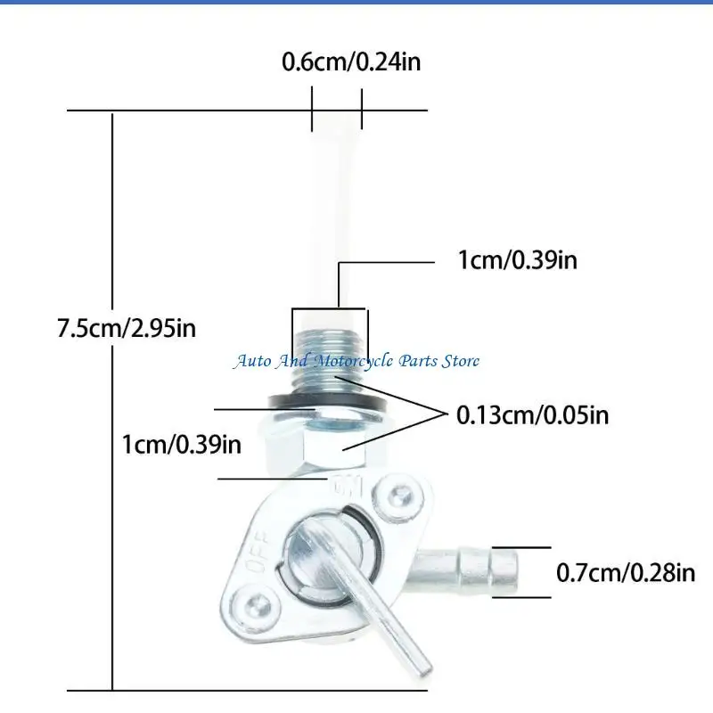 P9FD Lắp ráp petcock nhiên liệu đáng tin cậy cho 50cc 70cc 110cc 125cc xe đạp bụi bẩn Động cơ bảo trì động cơ nhỏ với thiết kế