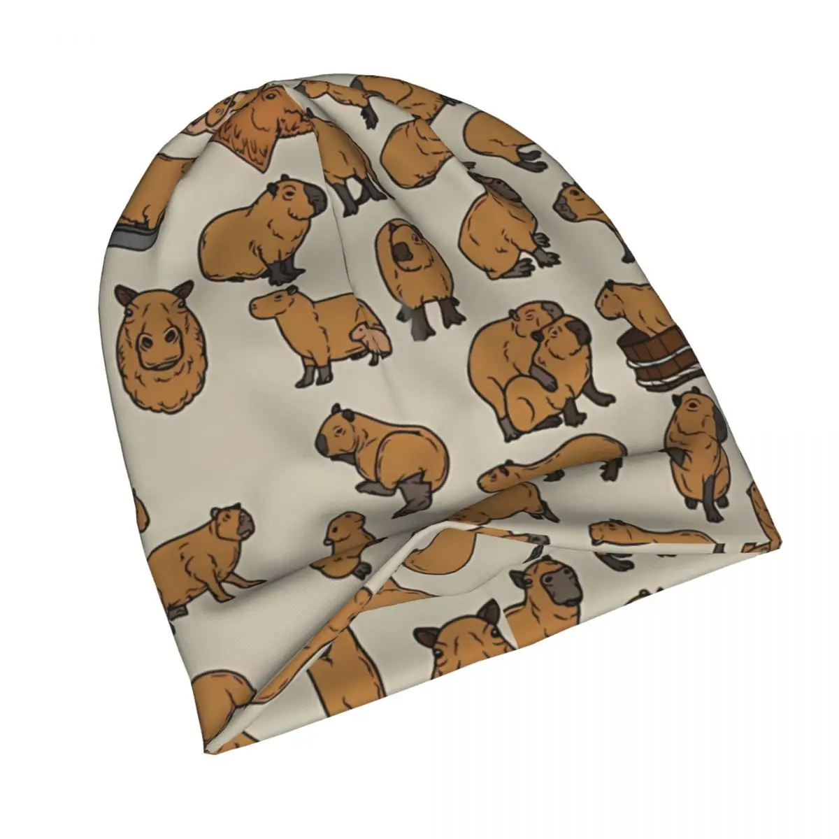 Capybara Cartoon Outdoor Hats Never Enough Thin Hat Bonnet Special Skullies Beanies Caps Men Women's Earmuffs