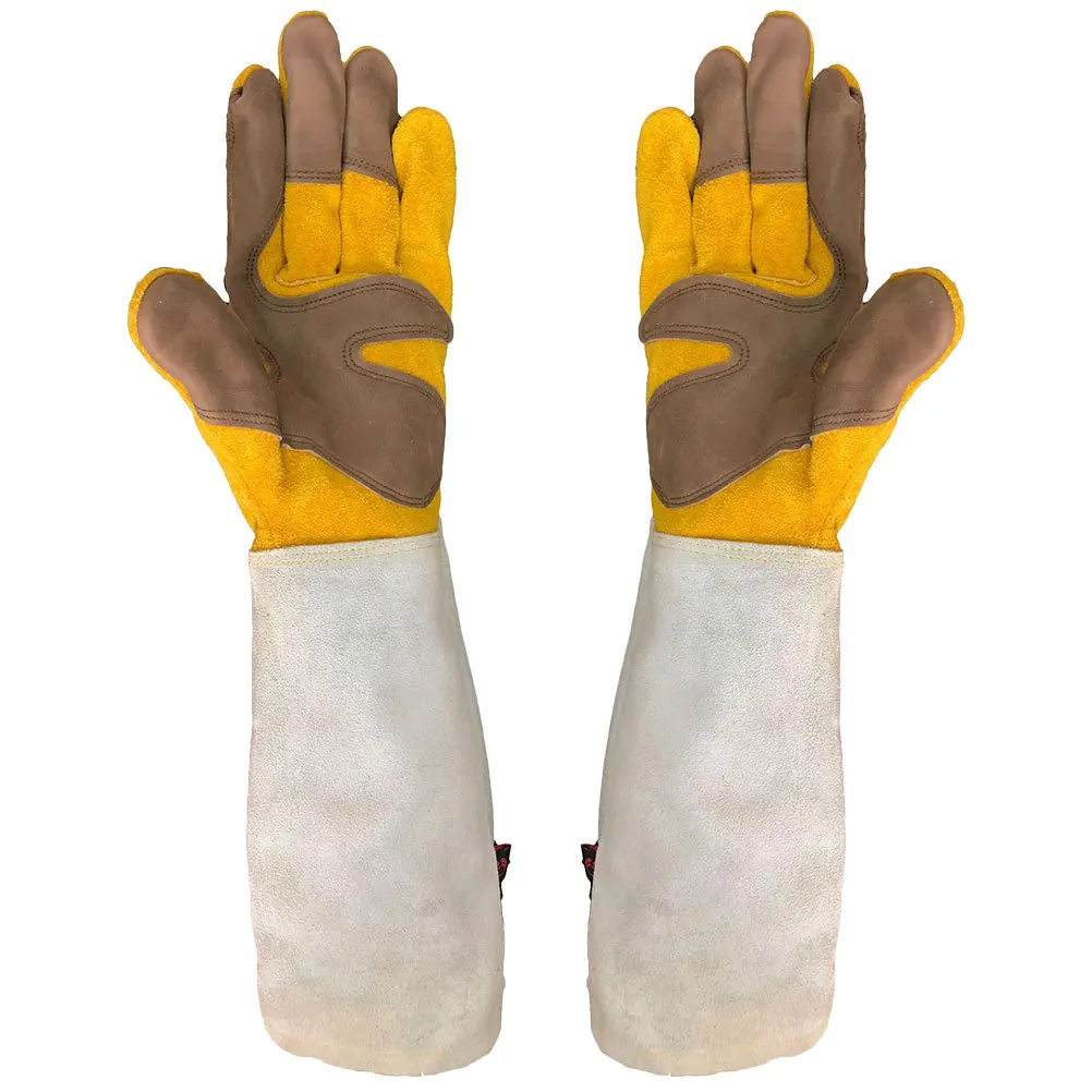 1Pair Puncture-Proof Gardening Gloves Long Tube Work Gloves for Thorn Handling Pruning Cacti Berry Plants Outdoor Garden