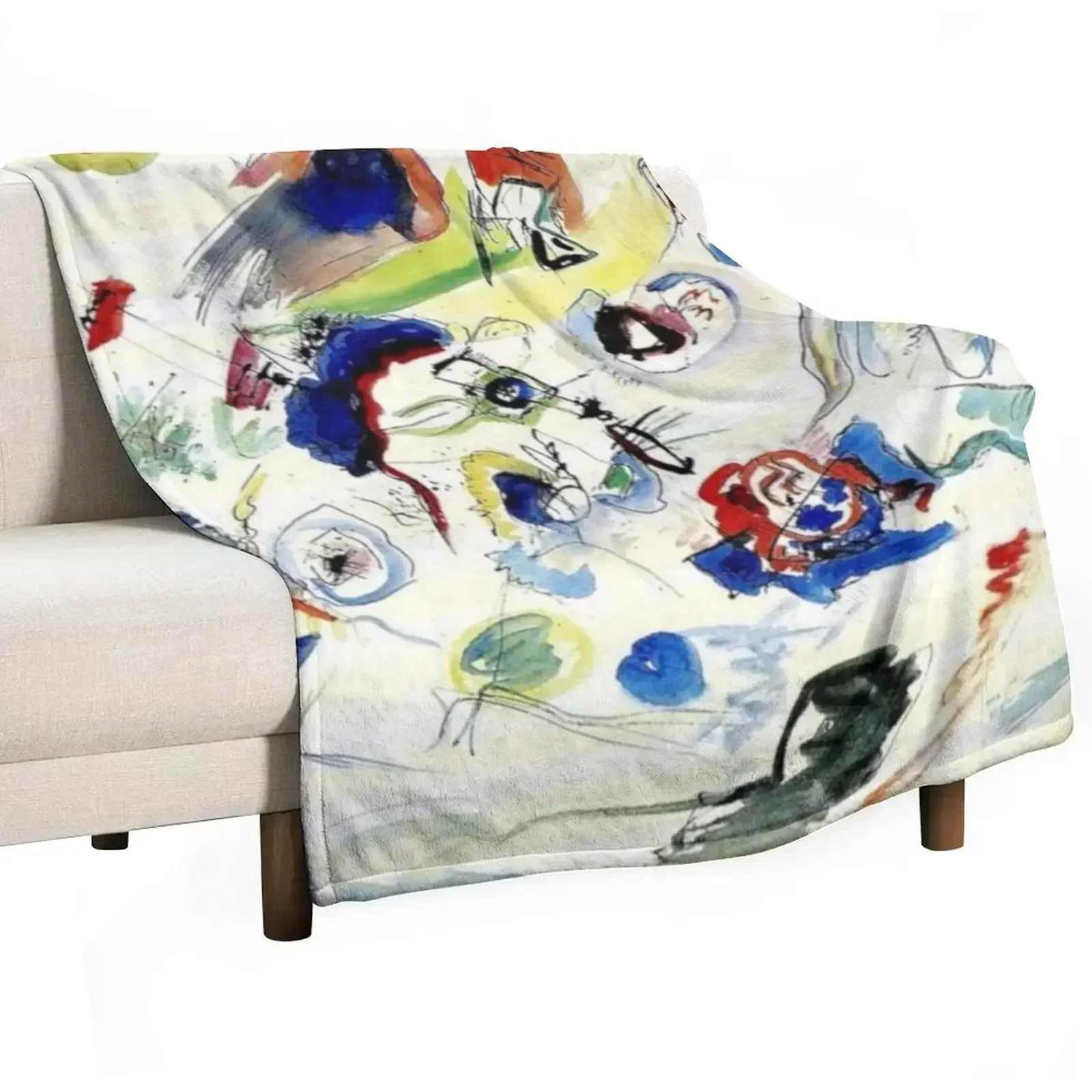 Kandinsky First Abstract Watercolor - Première Abstraction Throw Blanket Decoratives Moving Polar funny gift Blankets