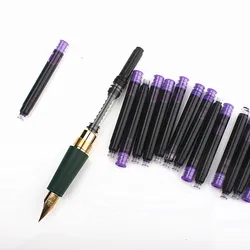 Pluma estilográfica 10psc, Cartucho de recarga de tinta, suministros de papelería de oficina para estudiantes, bolígrafos de caligrafía para escribir, 2,6mm/3,4mm