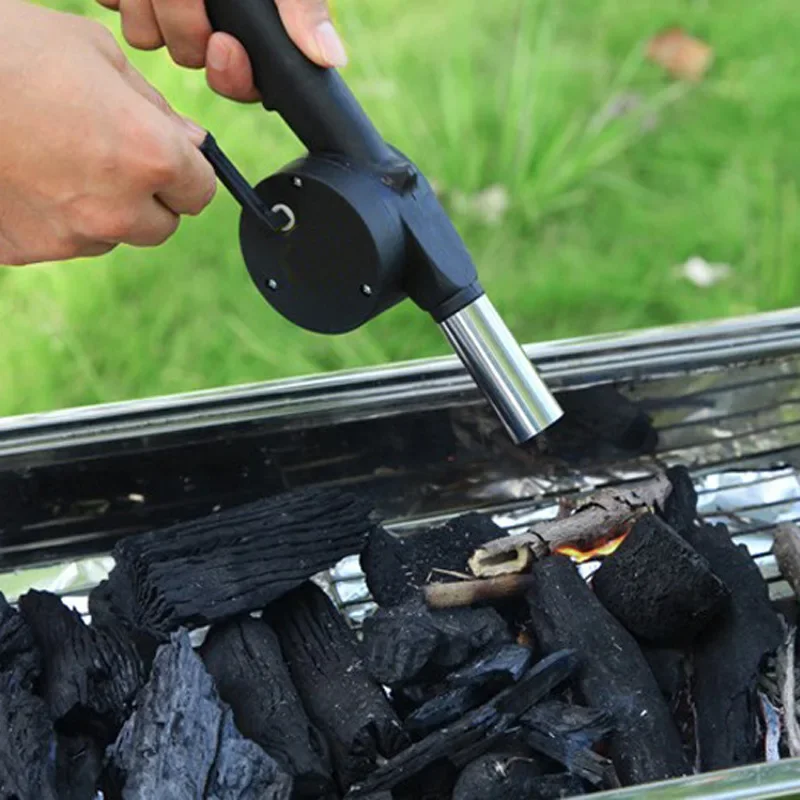 Manual Small blower outdoor hand-cranked blower mini hair dryer barbecue ignitor tool household charcoal