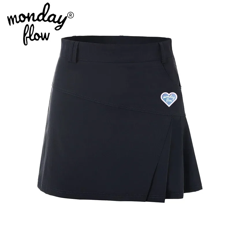 Monday Flow Summer Golf Women\'s High Waist Pleated Skirt 2024 New A- Line Skirt Fashion Slim Golf Sport Skirt