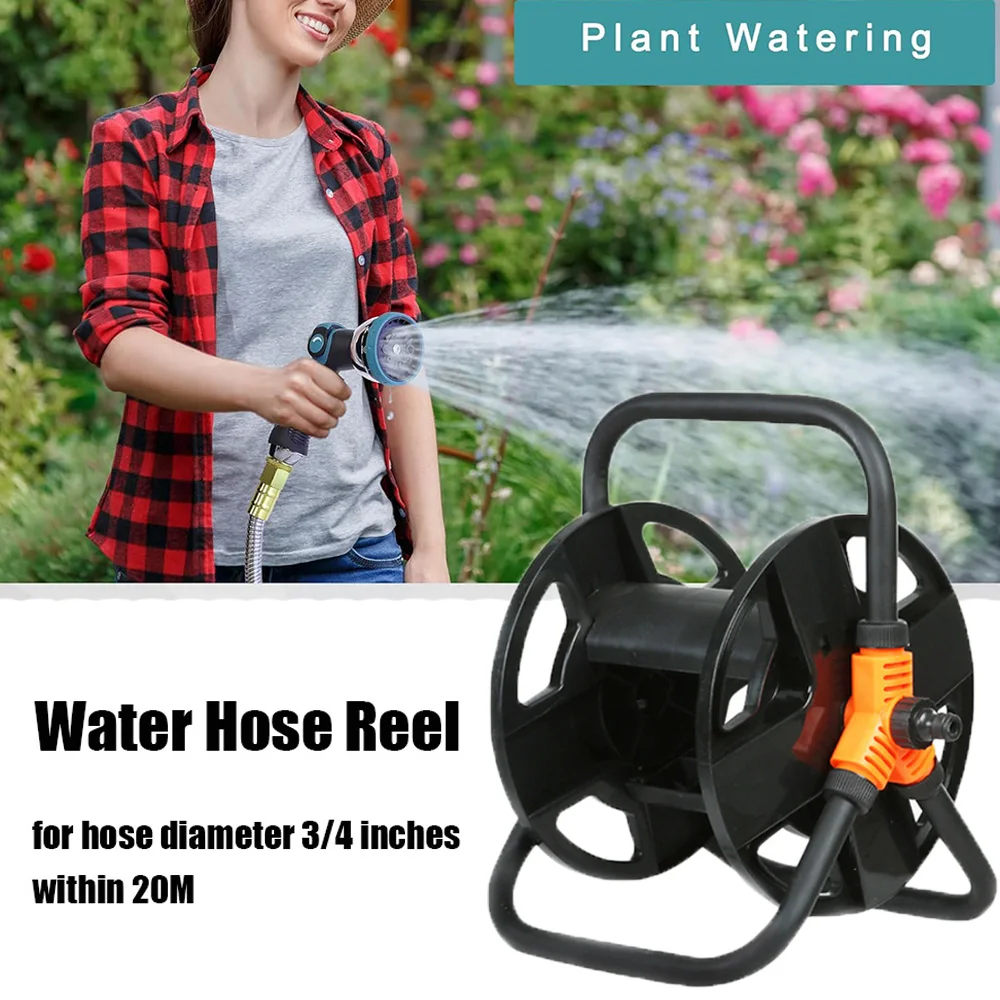 

DIY Hose Reel Portable Water Pipe Storage Rack Single Arm Pipe Coiler for Garden Watering, Car Washing, Fire Fighting