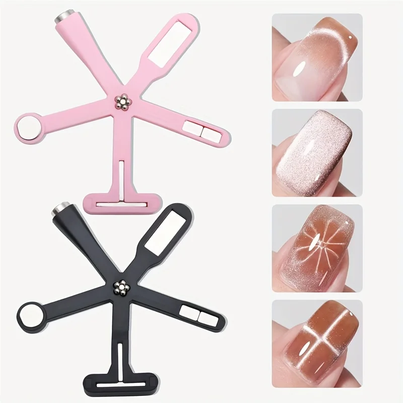 Imán para uñas con diseño de corazón de amor, 6 en 1, efecto ojo de gato, luz lateral, media luna, Margarita, flor, uñas francesas, imanes de atracción UV para manicura
