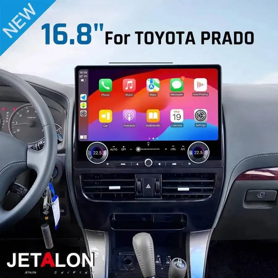 16.8inch Android13 CarPlay Car Radio For Lexus Gx470 For Toyota Prado 120 2002-2009 Touch Screen 4G GPS Multimedia Video Player
