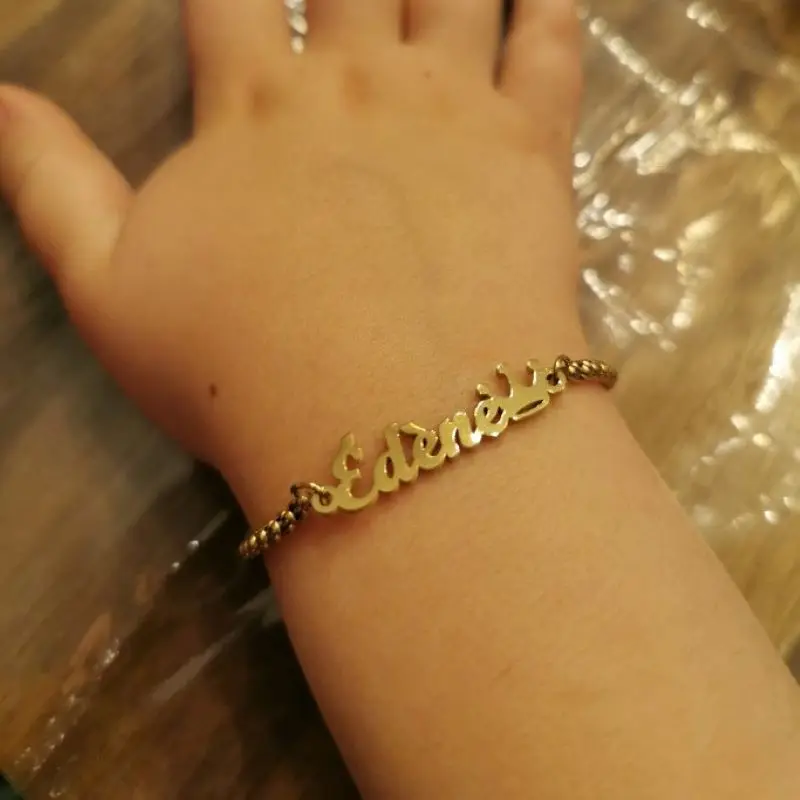 Custom Children\'s Name Bracelets for Kids Baby Stainless Steel Personalized Heart Crown Children Bracelet Christmas Jewelry Gift
