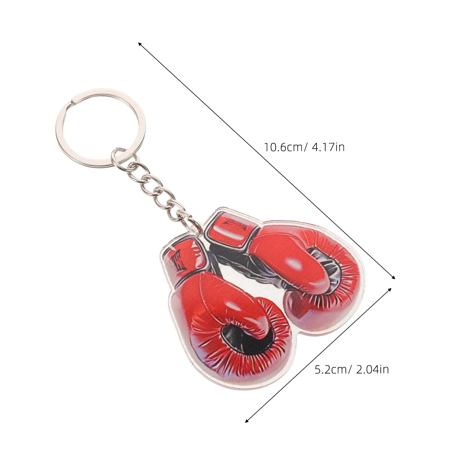 10Pcs Boxing Glove Keychain Acrylic Mini Sports Pendant Gym Bag Charm Fitness Fighting Glove Accessories Boxing Lovers Gift