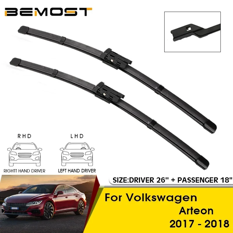 

Car Wiper Blades For Volkswagen Arteon 2017-2018 Windshield Windscreen Front Window Blades 26"+18" Car Accessories