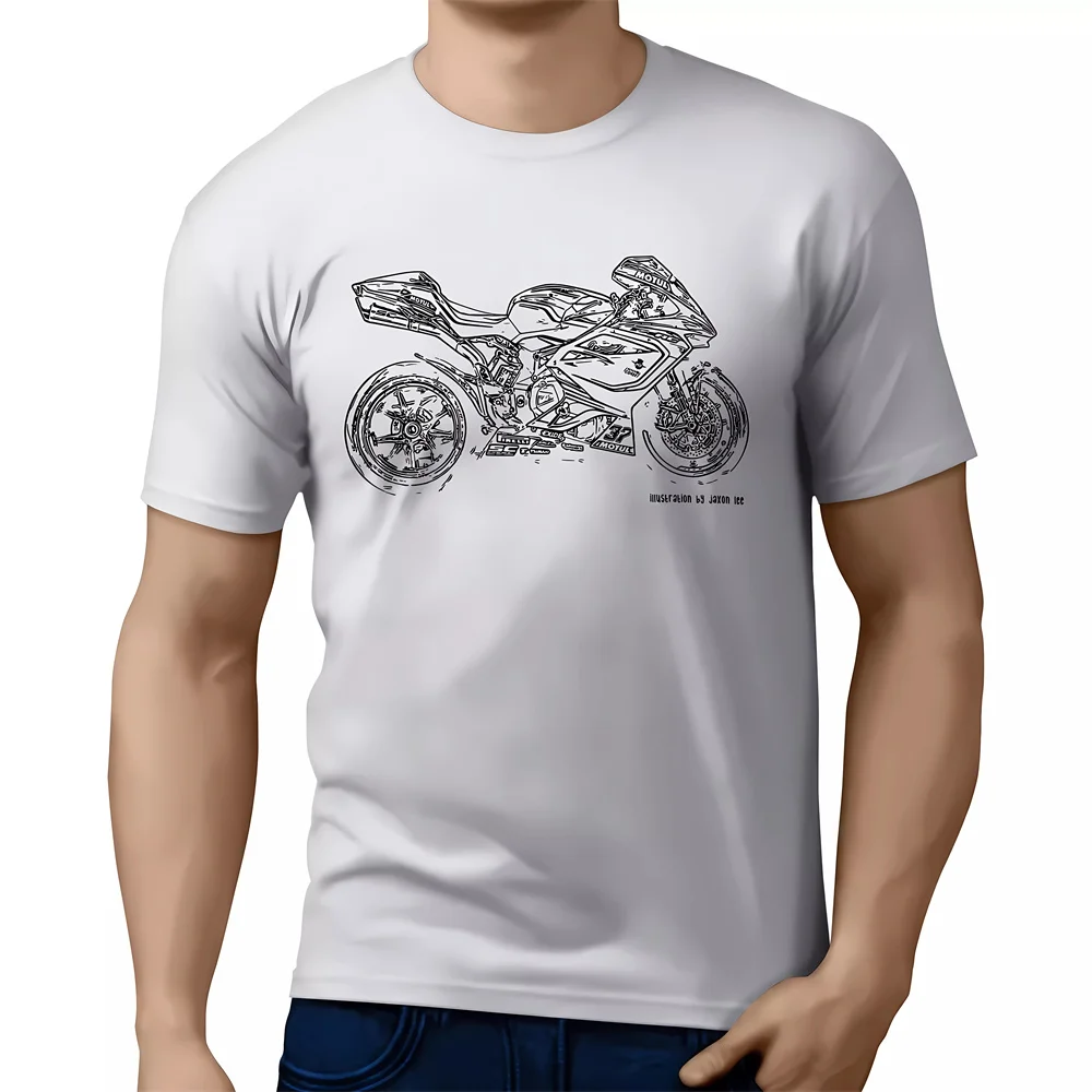 2024 new MOTORCYCLE  T Shirt Pure Cotton Clothing Leisure Short Sleeve O Neck Cool Tee For A  F4 RC 2017 Motorbike Fan