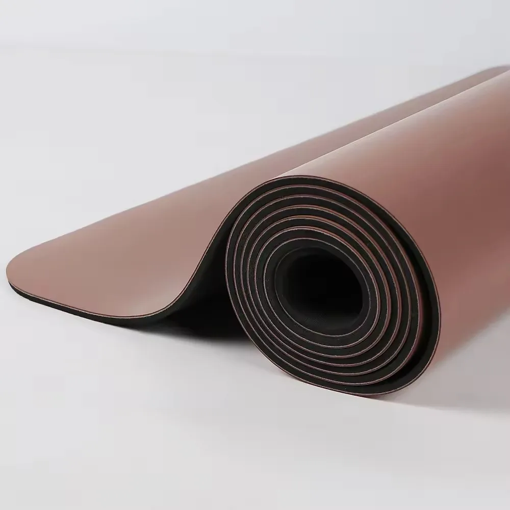 Custom Printed Durable Pu Natural Rubber Yoga Mat Fitness Exercise Mat