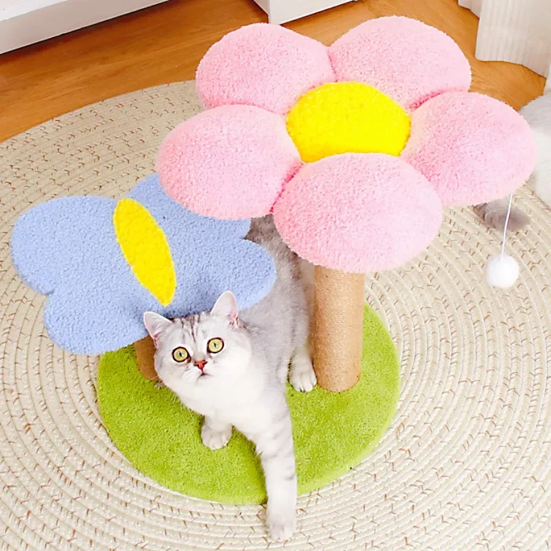 

Cat Climbing Frame Flower Cat Tree House Sisal Scratching Board for Cats Climbing Toy Soft Nest Scratcher for Cats Jumping Tower