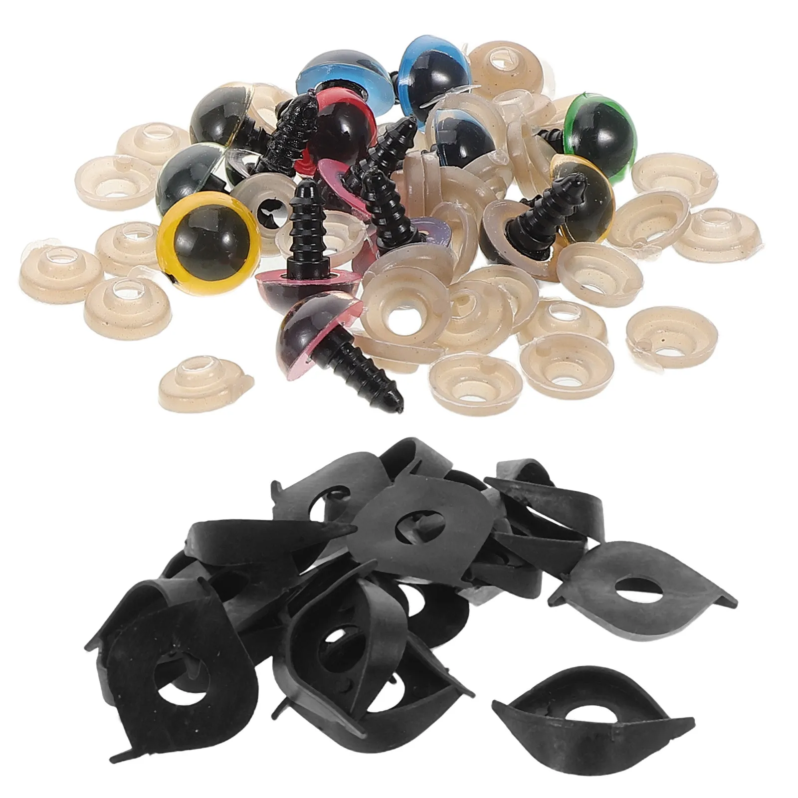 50Sets Realistic 14Mm Plastic Safety Eyes Washers Stuffed Animals Crochet Crafts DIY Puppet Making Supplies Eyeballs for Crafts