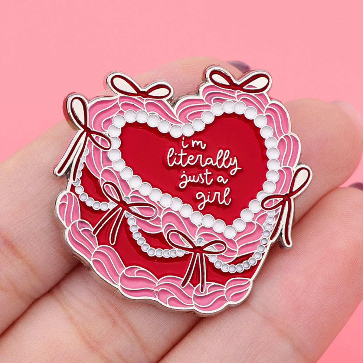 Rose Cake Quotes Enamel Pin Funny Cartoon Brooch Pins Lapel Pins Badge on Backpack Clothing Accessories Anime Jewelry Kids Gifts