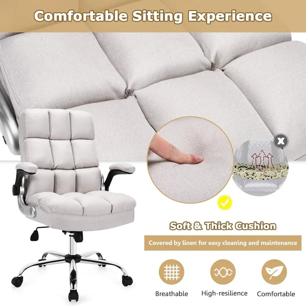 Office chair ,Ergonomic office chair with high backrest, comfortable soft cushion, and flip cover,Office chair .