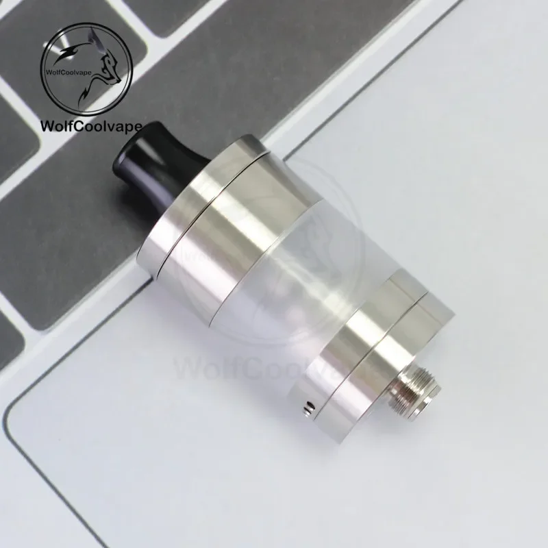 Wolfcoolvape VWM Intensa Style RTA 22mm 5.2ml 316SS PCTG MTL Vape Tank مع 10 دبابيس هوائية مجموعة رذاذ قابلة لإعادة البناء