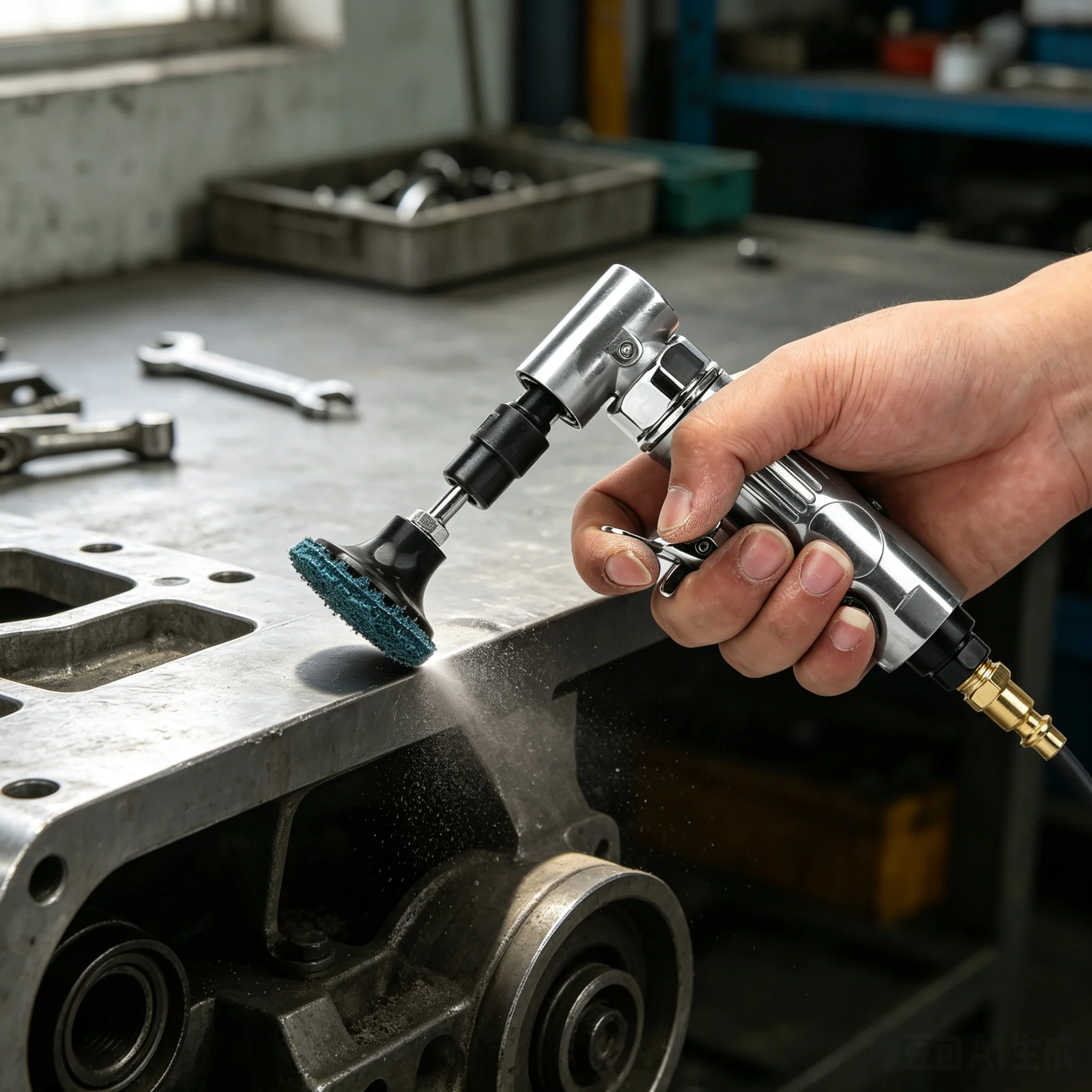 90 Degree Air Die Grinder Angle Grinder 2 Inch Grinding Disc Industrial Grade BSP Inlet for Metal Polishing Deburring