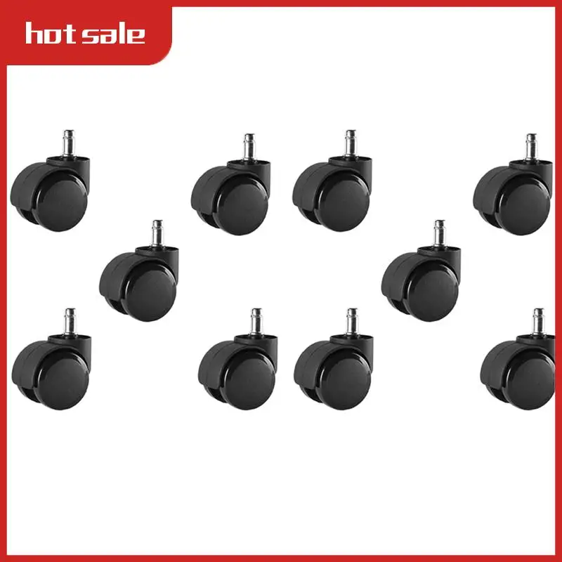 

BEAU-10Pcs 2Inch Black Office Chair Wheels Replacement- Office Chair Casters Heavy Duty For Hardwood Floors/Carpet