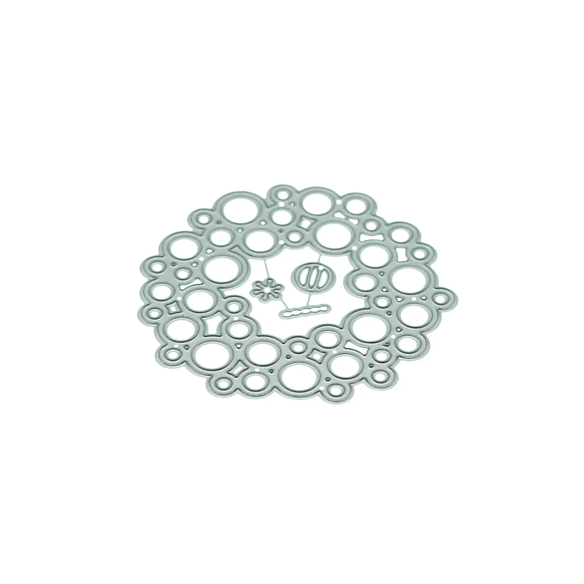 Bubble Wreath Pattern Metal Cutting Die For Scrapbooking Papercraft Decorating Clipart Handmade Card Cuts Punch Stencil