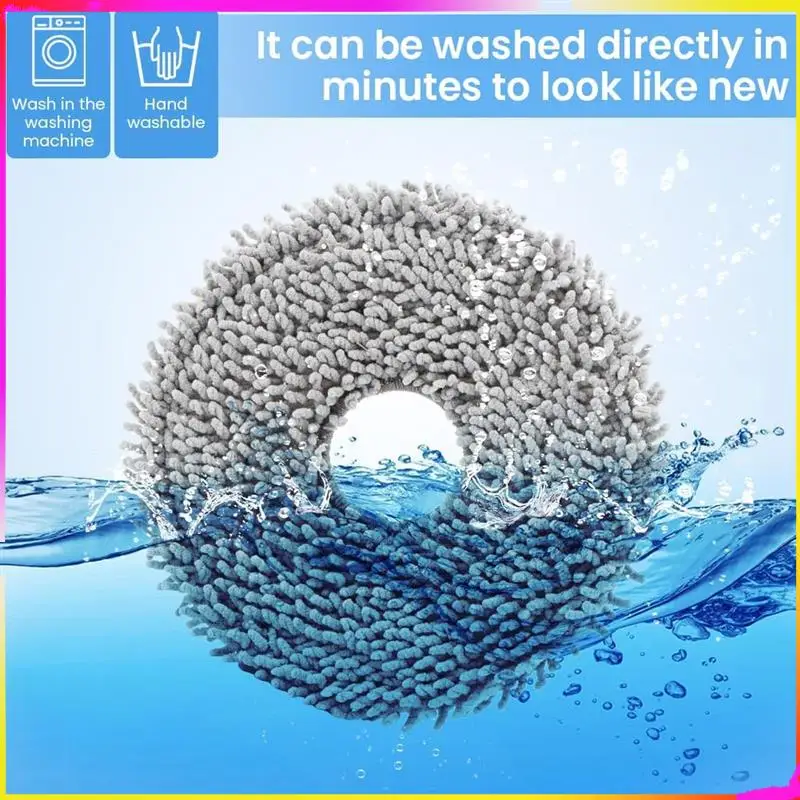 M04k 8 peças almofadas de esfregão de microfibra para roborock qrevo maxv/master/plus/slim/pro peças de aspirador de pó pano de esfregão de microfibra