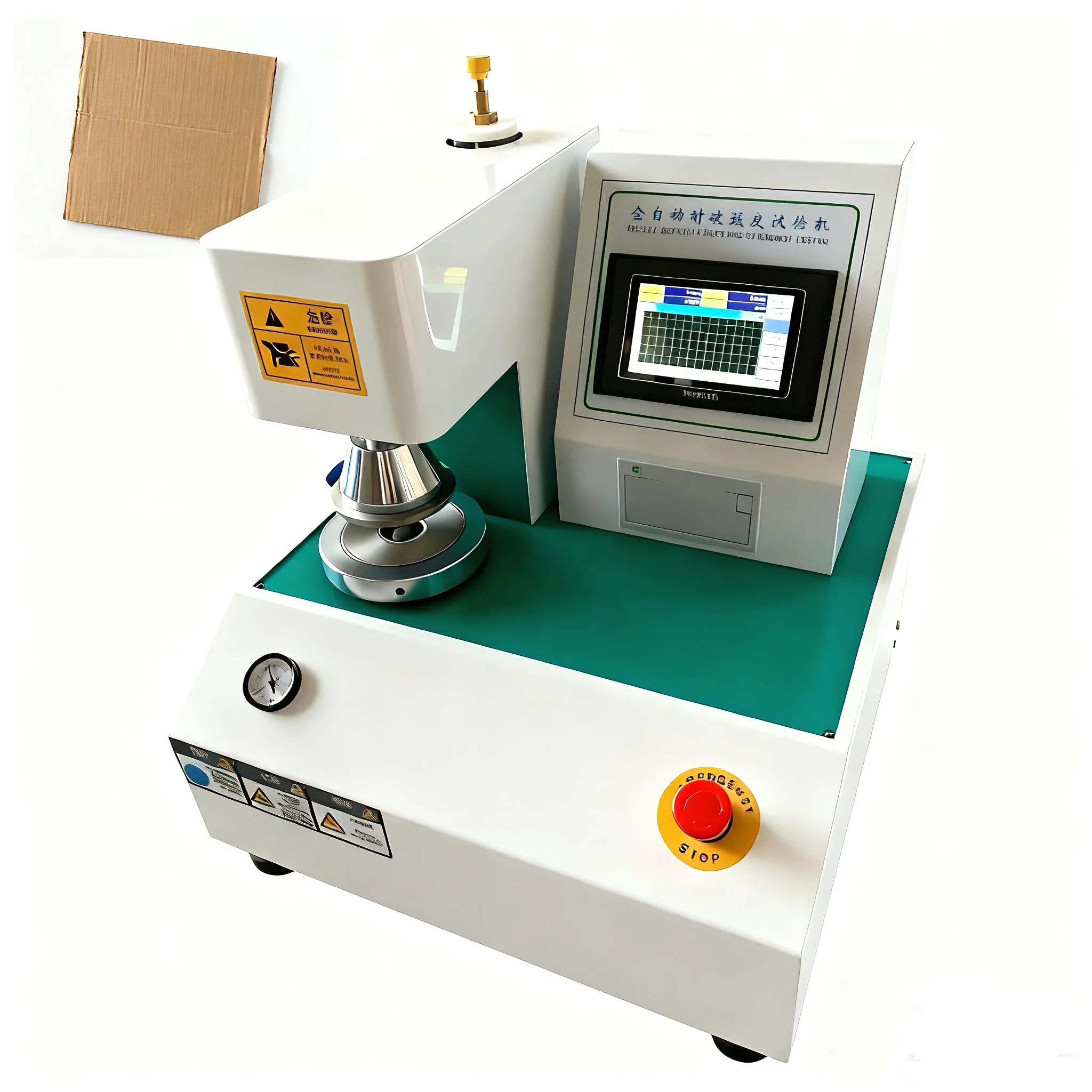 

Тестер прочности взрыва бумаги | для тестирования гофрированной коробки и картона | Соответствие ISO 2758 ASTM D3786