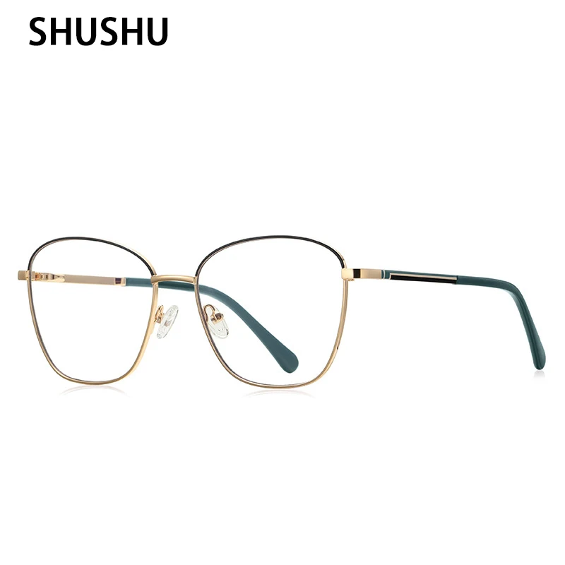 

A88 2023 New Fashion Women's Metal Square Anti blue Light Glasses Frame Retro Fashion Painted Girl's Prescription Mirror