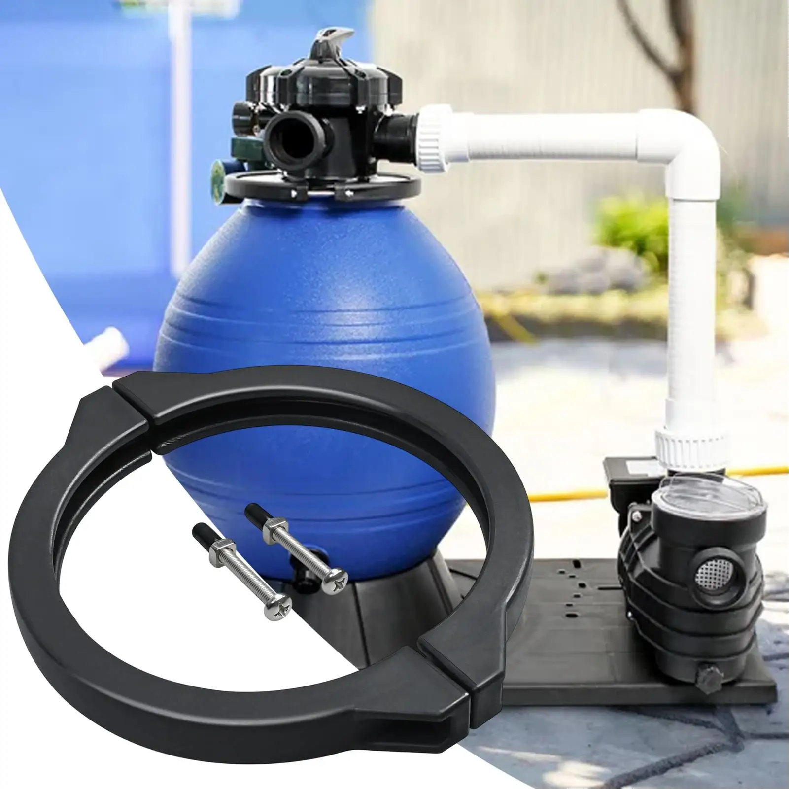 Pool Sand Filter Valve Clamp Valve Assembly Parts for Pool Filter System Replacement Clamp for Outdoor Tub Spa Fountain Pond