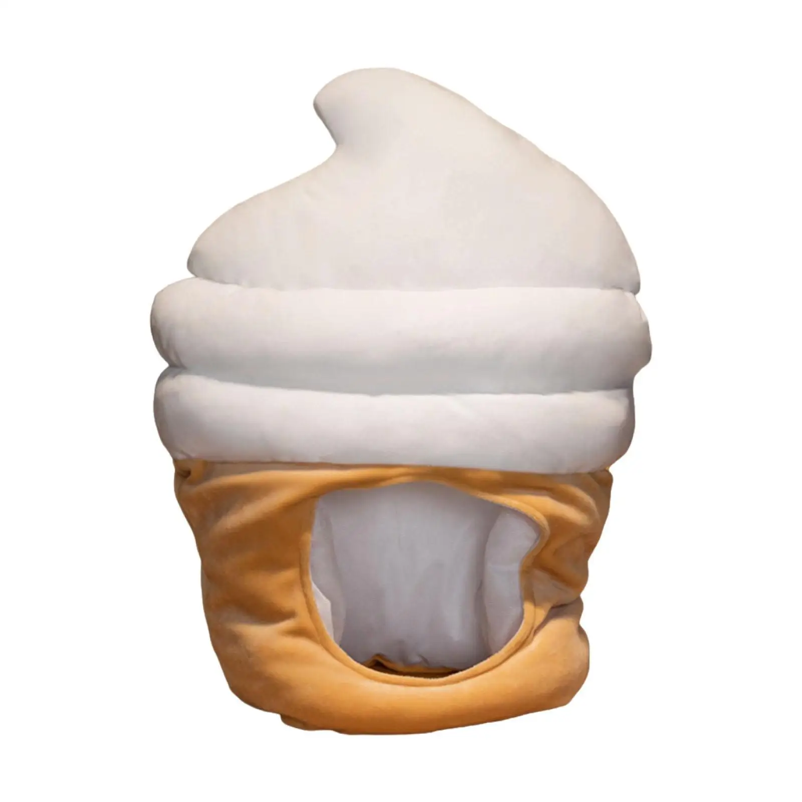 Ice Cream Hat Cosplay Toy Gift Plush Hat for Halloween Performance Festival
