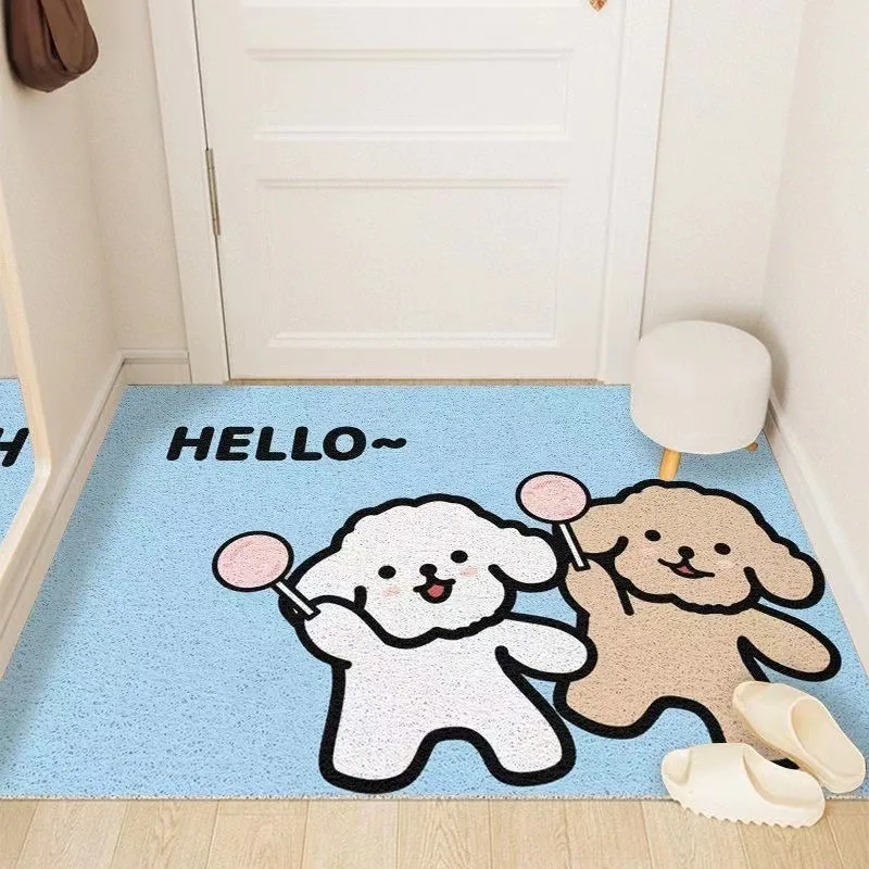 Willkommensmatten für süße Welpen, Fußmatten für Hundeliebhaber, Hello Home Design, Haustierthema, Eingangsmatten für Tierliebhaber
