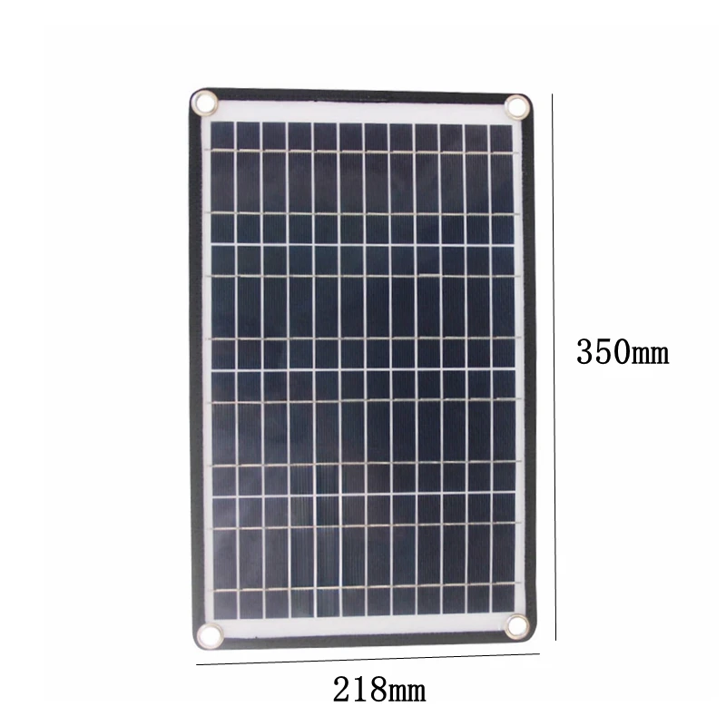 75W Solar Panel 5V Dual USB Waterproof Solar Charger Portable Solar Cells Mobile Phone Power Bank for Outdoor Camping Hiking