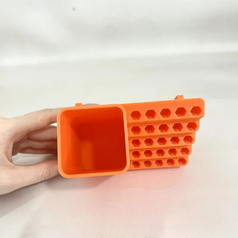 

Multipurpose Tool Storage Box Holds Screwdriver Bits Nails Light Weight Design for Home Garage Use
