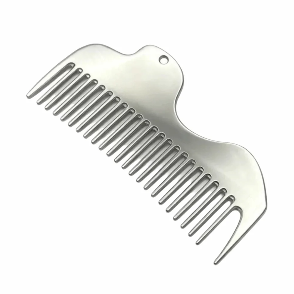 Meridian Stainless Steel Massage Comb Portable Manual Gua Sha Tools Pocket Size Metal Head Massager Relaxing