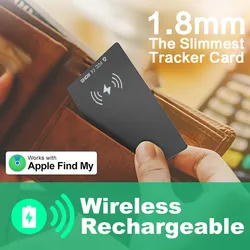 Wallet Anti-loss Card Location Tracking Smart Tag with iPhone Find My Bluetooth Device Ultra-thin Card Wireless Charge IP68